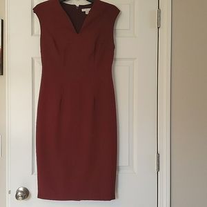 NY&CO Burgundy Sheath Dress